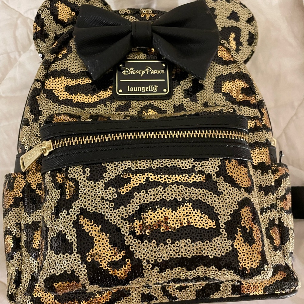 Disney Leopard sequin Loungefly